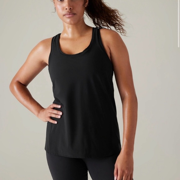Athleta Tops - ATHLETA | Ultimate Scoop Tank | Black Women's Tank Top | size S | Workout Gym